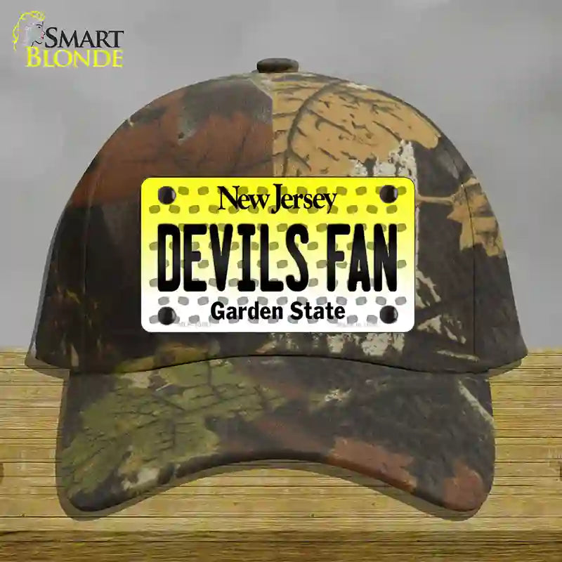 Devils Fan New Jersey Novelty License Plate Hat Cotton / Camoflauge