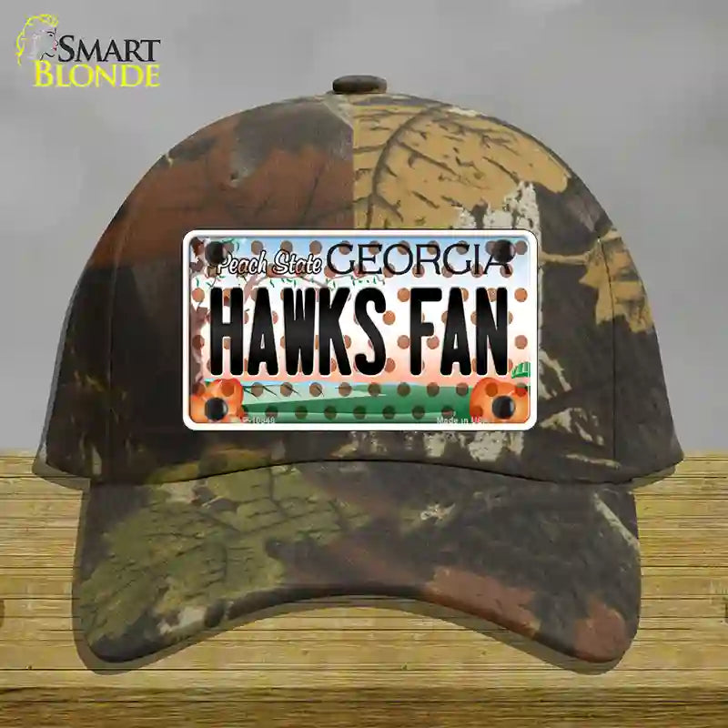 Hawks Fan Georgia Novelty License Plate Hat Cotton / Camoflauge