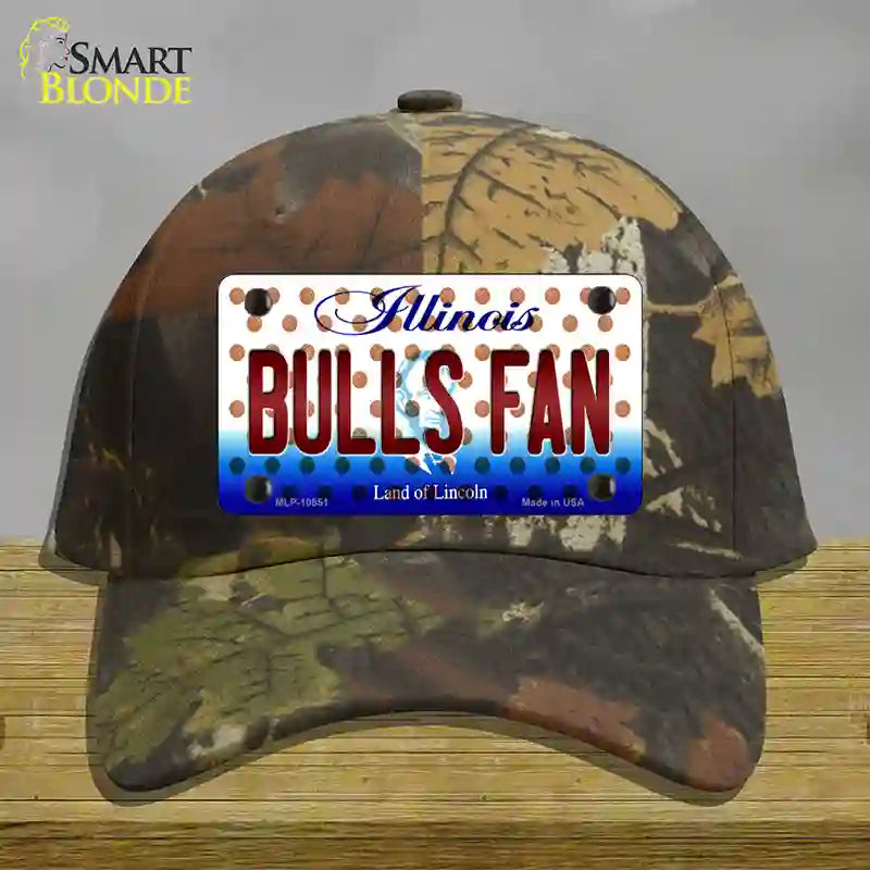 Bulls Fan Illinois Novelty License Plate Hat Cotton / Camoflauge