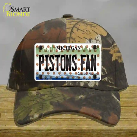 Pistons Fan Michigan Novelty License Plate Hat Cotton / Camoflauge