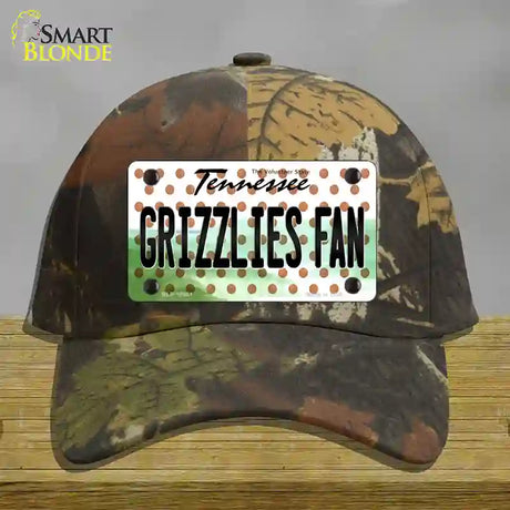 Grizzlies Fan Tennessee Novelty License Plate Hat Cotton / Camoflauge