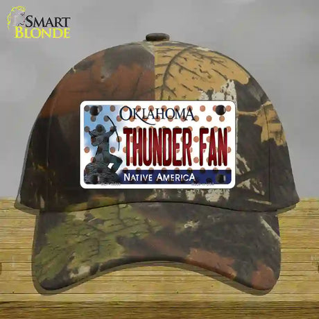 Thunder Fan Oklahoma Novelty License Plate Hat Cotton / Camoflauge