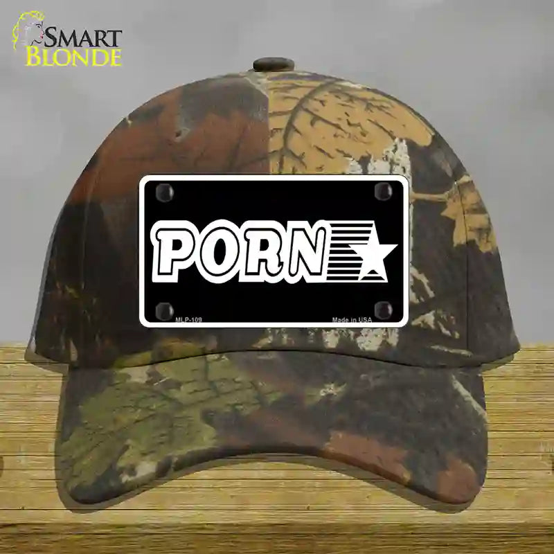 Porn Star Novelty License Plate Hat Cotton / Camoflauge