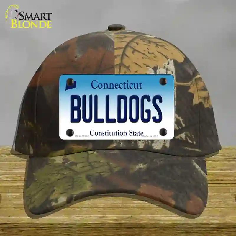 Bulldogs Connecticut Novelty License Plate Hat Cotton / Camoflauge