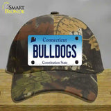 Bulldogs Connecticut Novelty License Plate Hat Cotton / Camoflauge