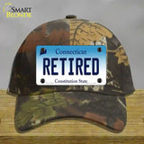 Retired Connecticut Novelty License Plate Hat Cotton / Camoflauge