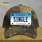 Single Connecticut Novelty License Plate Hat Cotton / Camoflauge