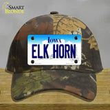 Elk Horn Iowa Novelty License Plate Hat Cotton / Camoflauge