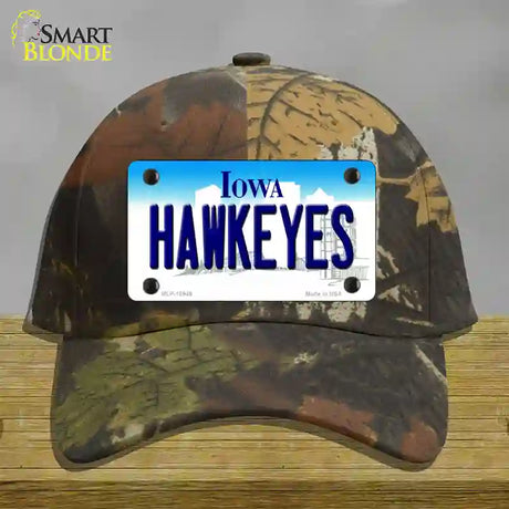 Hawkeyes Iowa Novelty License Plate Hat Cotton / Camoflauge