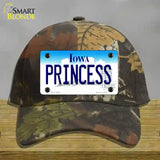 Princess Iowa Novelty License Plate Hat Cotton / Camoflauge