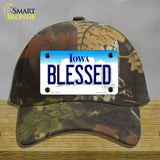 Blessed Iowa Novelty License Plate Hat Cotton / Camoflauge