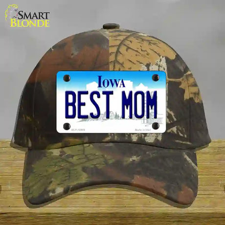 Best Mom Iowa Novelty License Plate Hat Cotton / Camoflauge