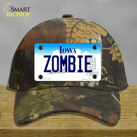 Zombie Iowa Novelty License Plate Hat Cotton / Camoflauge