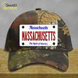 Massachusetts State Novelty License Plate Hat Cotton / Camoflauge