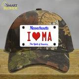 I Love Massachusetts Novelty License Plate Hat Cotton / Camoflauge