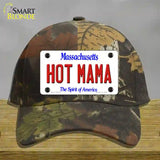 Hot Mama Massachusetts Novelty License Plate Hat Cotton / Camoflauge