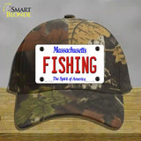 Fishing Massachusetts Novelty License Plate Hat Cotton / Camoflauge