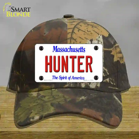 Hunter Massachusetts Novelty License Plate Hat Cotton / Camoflauge