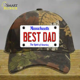 Best Dad Massachusetts Novelty License Plate Hat Cotton / Camoflauge