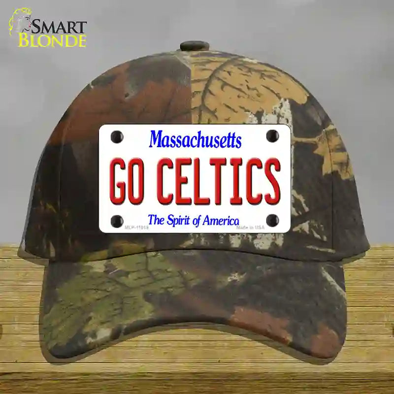 Go Celtics Massachusetts Novelty License Plate Hat Cotton / Camoflauge