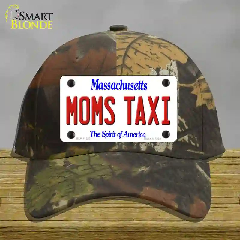 Moms Taxi Massachusetts Novelty License Plate Hat Cotton / Camoflauge