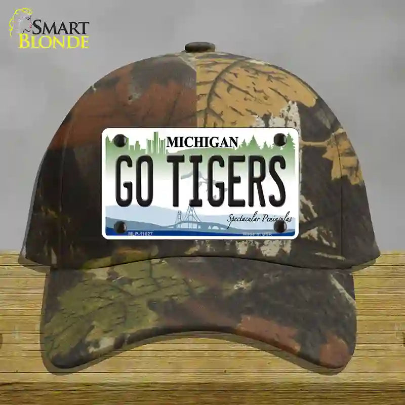 Go Tigers Michigan Novelty License Plate Hat Cotton / Camoflauge