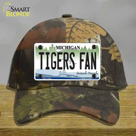 Tigers Fans Michigan Novelty License Plate Hat Cotton / Camoflauge