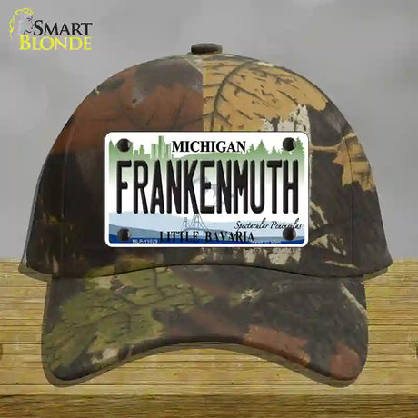 Frankenmuth Michigan Novelty License Plate Hat Cotton / Camoflauge