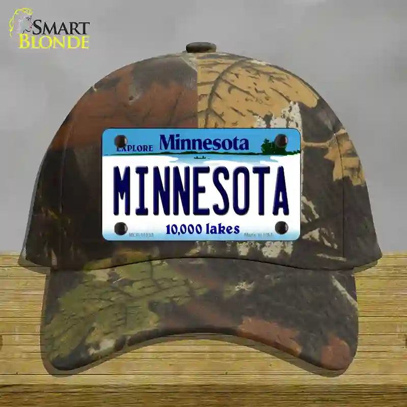 Minnesota State Novelty License Plate Hat Cotton / Camoflauge