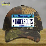 Minneapolis Minnesota State Novelty License Plate Hat Cotton / Camoflauge