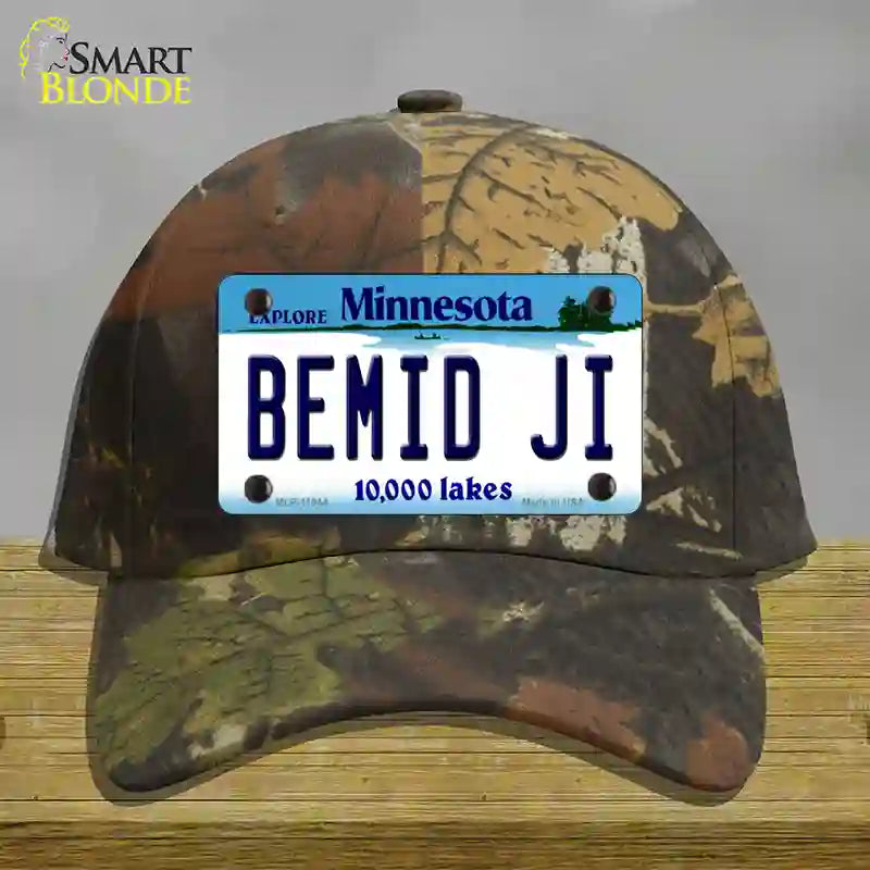 Bemid Ji Minnesota State Novelty License Plate Hat Cotton / Camoflauge