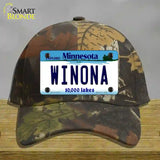 Winona Minnesota State Novelty License Plate Hat Cotton / Camoflauge