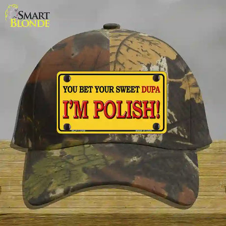 Im Polish Yellow Novelty License Plate Hat Cotton / Camoflauge