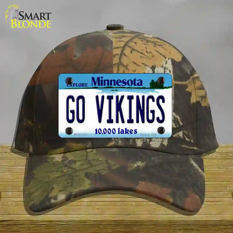 Go Vikings Minnesota Novelty License Plate Hat Cotton / Camoflauge