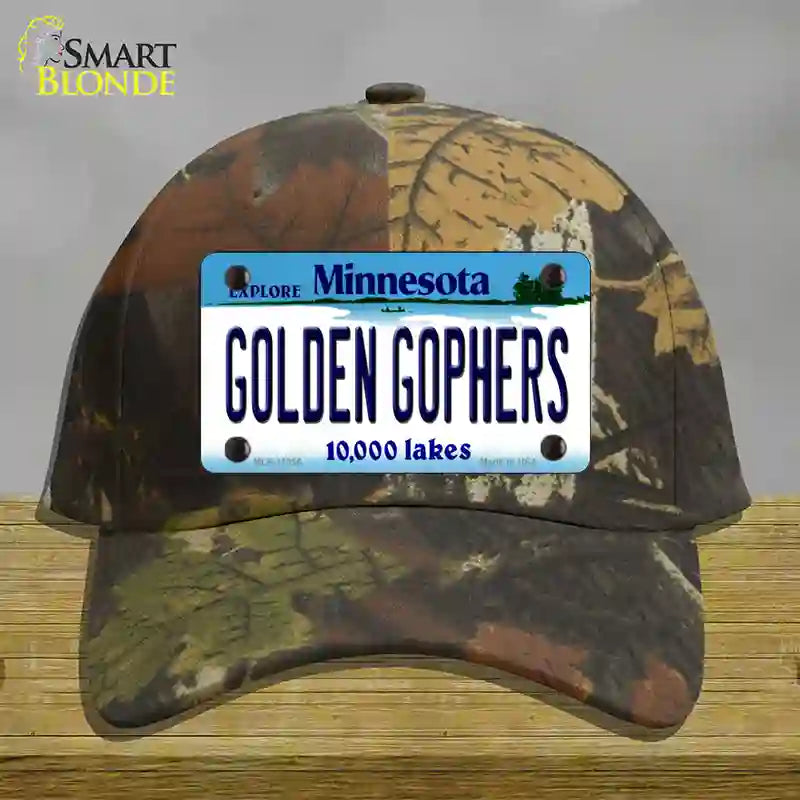 Golden Gophers Minnesota State Novelty License Plate Hat Cotton / Camoflauge