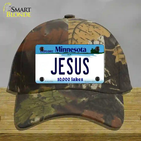 Jesus Minnesota State Novelty License Plate Hat Cotton / Camoflauge