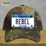 Rebel Minnesota State Novelty License Plate Hat Cotton / Camoflauge