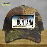 Montana State Novelty License Plate Hat Cotton / Camoflauge