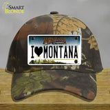 I Love Montana State Novelty License Plate Hat Cotton / Camoflauge