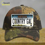 Country Gal Montana State Novelty License Plate Hat Cotton / Camoflauge