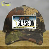 Glasgow Montana State Novelty License Plate Hat Cotton / Camoflauge