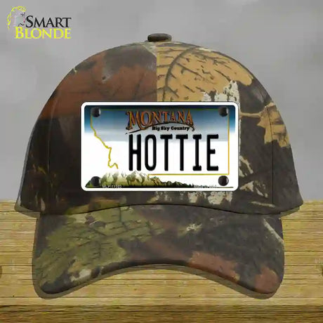 Hottie Montana State Novelty License Plate Hat Cotton / Camoflauge