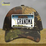 Grandma Montana State Novelty License Plate Hat Cotton / Camoflauge