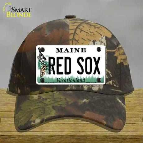 Red Sox Maine Novelty License Plate Hat Cotton / Camoflauge