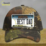 Best Dad Montana State Novelty License Plate Hat Cotton / Camoflauge