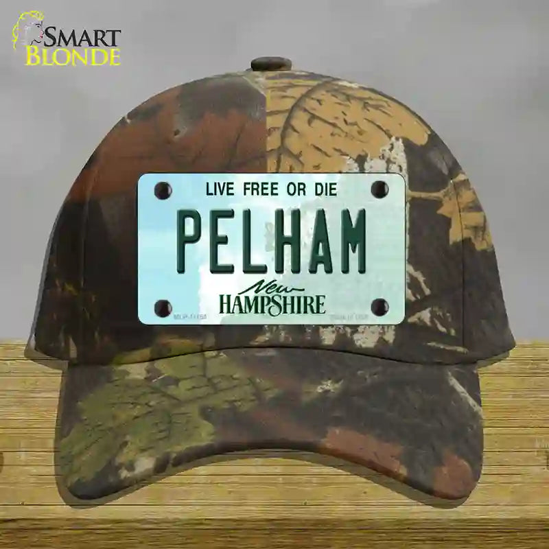 Pelham New Hampshire State Novelty License Plate Hat Cotton / Camoflauge