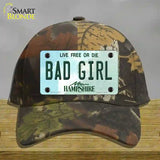 Bad Girl New Hampshire State Novelty License Plate Hat Cotton / Camoflauge