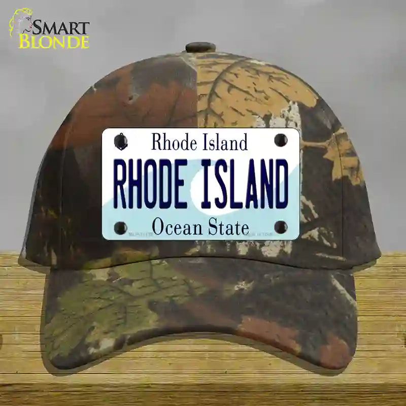 Rhode Island State Novelty License Plate Hat Cotton / Camoflauge