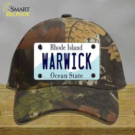 Warwick Rhode Island State Novelty License Plate Hat Cotton / Camoflauge