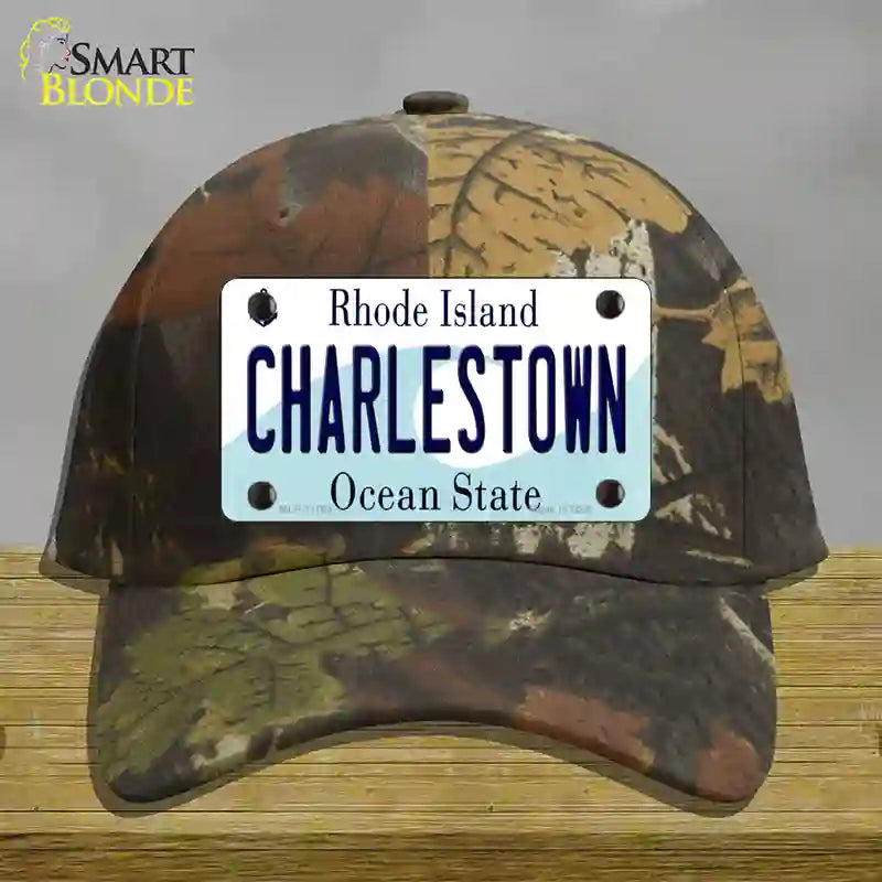 Charlestown Rhode Island State Novelty License Plate Hat Cotton / Camoflauge